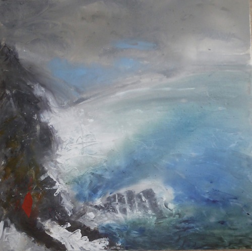 Cove mixed media  on canvas 76cm x 76cm Margaret  Deans[2]